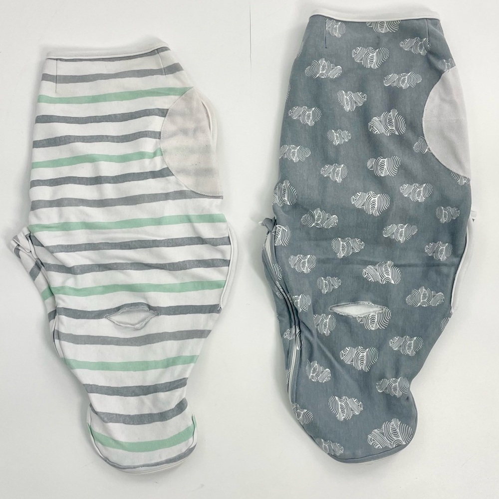 Aden + Anais Gender Neutral Swaddle Bundle (2) Soft easy baby sleep blanket 0-3‎ - Picture 10 of 15